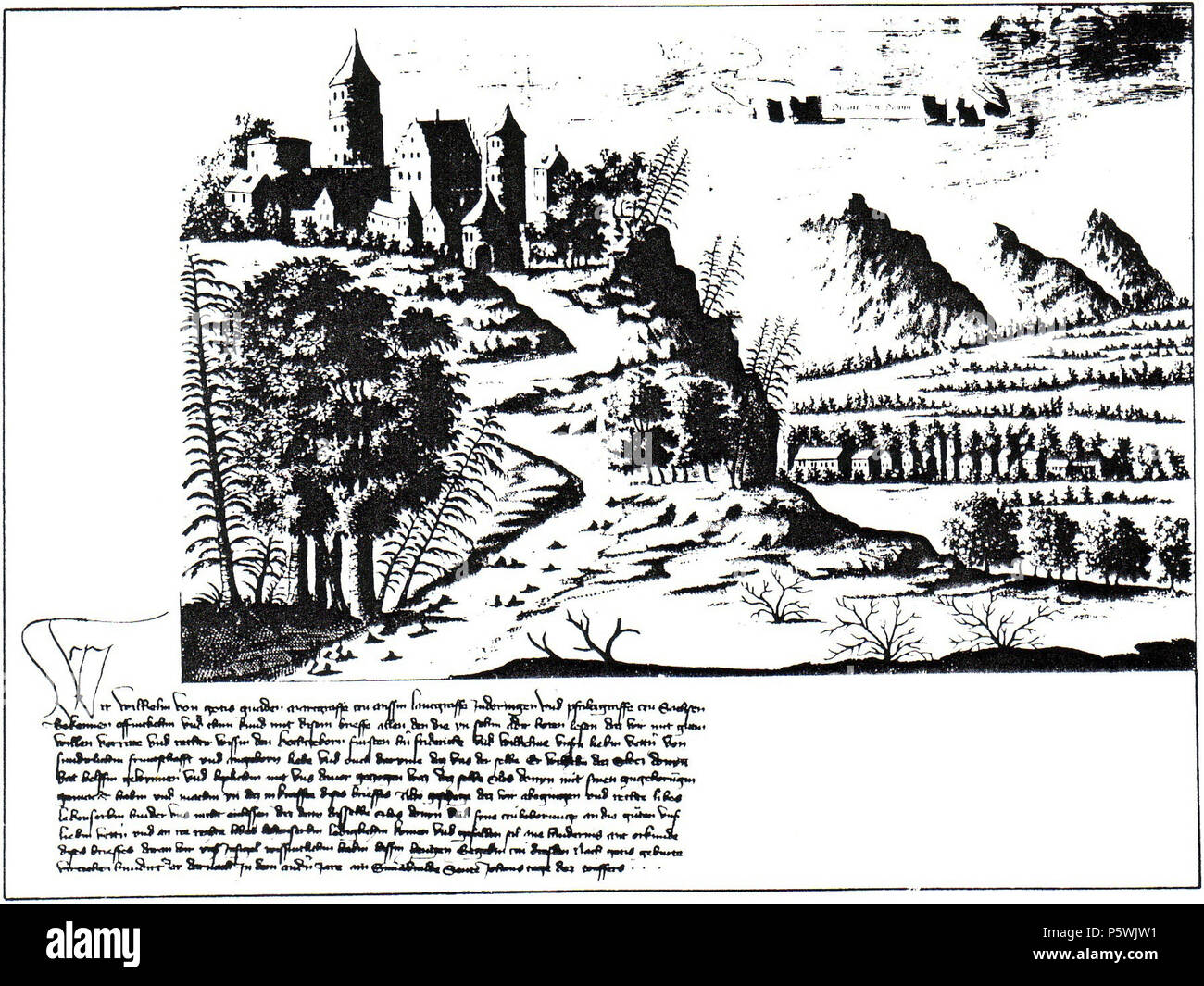 N/A. Deutsch: Die alte Burg Dohna. Aus der 'Historischen Beschreibung ...
