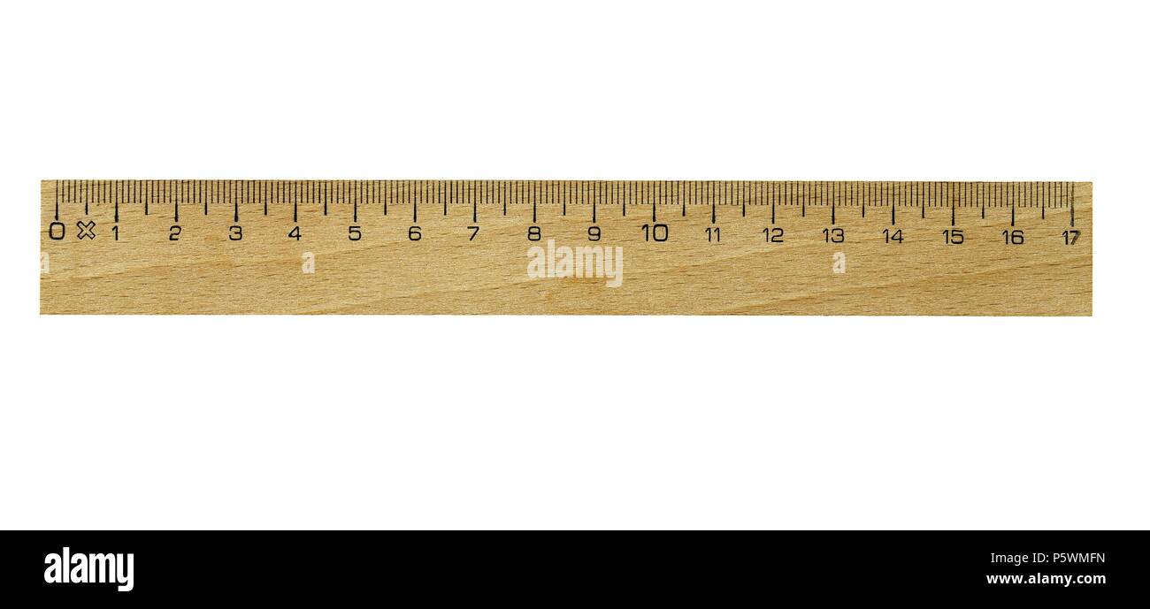 REGLA DE MADERA DE 17 CM Stock Photo - Alamy