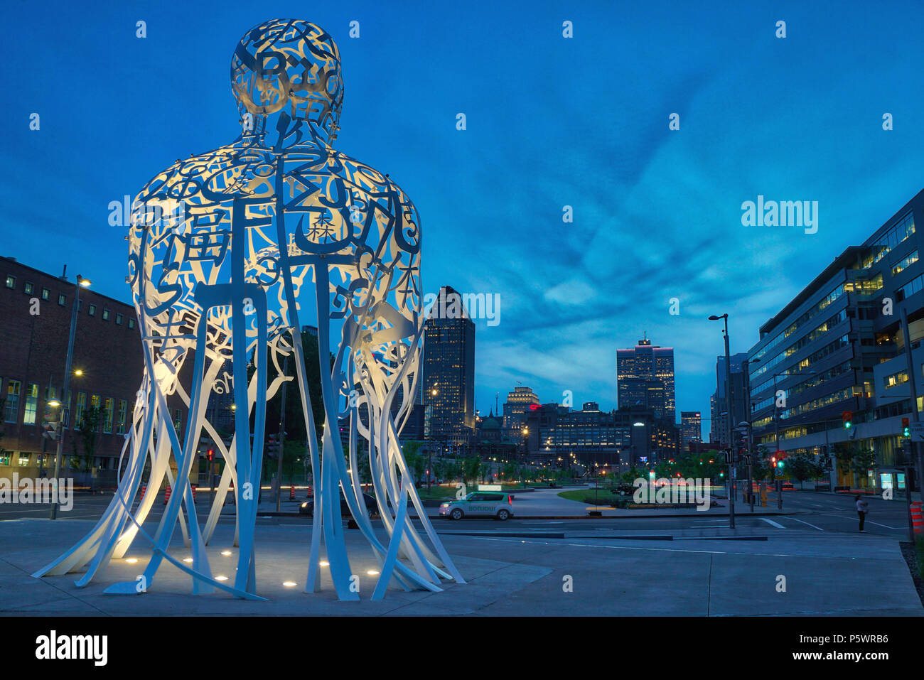Montreal,Canada, 26 June 2018. Public art scupture The Source by artist Jaume Plensa.Credit:Mario Beauregard/Alamy Live News Stock Photo