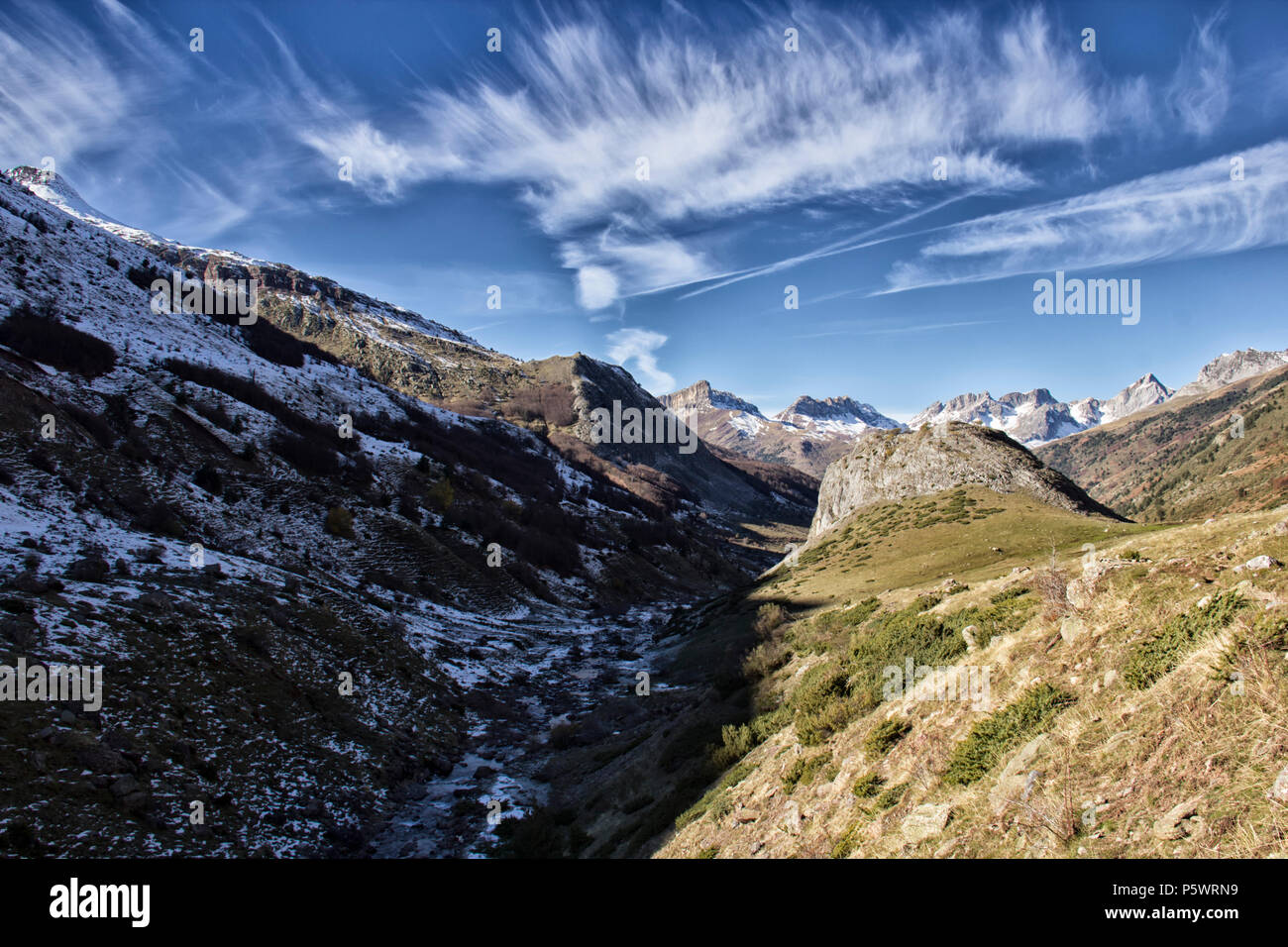landscape in pyrenees Stock Photo