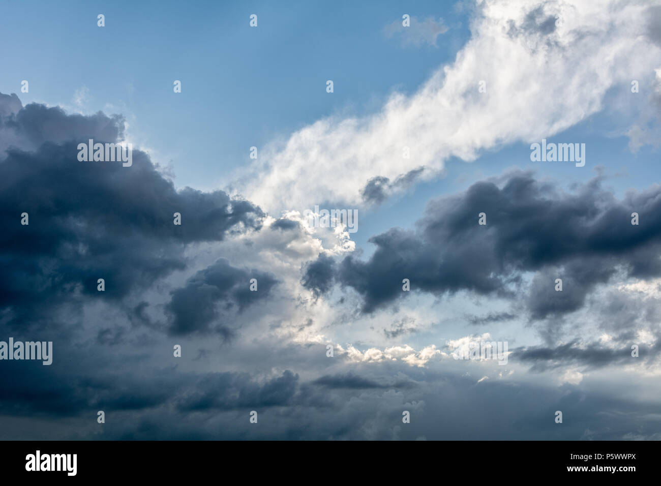 Gloomy sky before the storm background Stock Photo Alamy