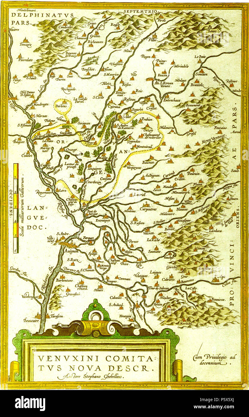 20 17 Comtat Venaissin par Stephano Ghebellino (vers 1580) Médiathèque Ceccano Stock Photo