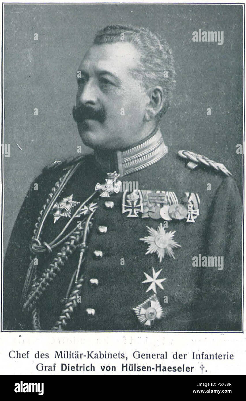 454 Dietrich von Hülsen-Haeseler (BerlLeben 1908-11) Stock Photo