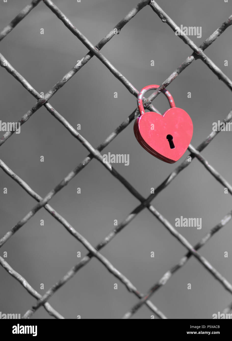 Locked red heart shaped padlock on a bridge Stock Photo - Alamy Locked red heart shaped padlock on a bridge Stock Photo - Alamy