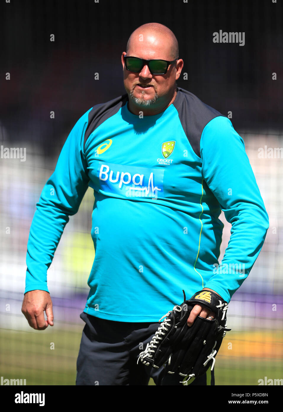 Australia's bowling coach David Saker Stock Photo Alamy