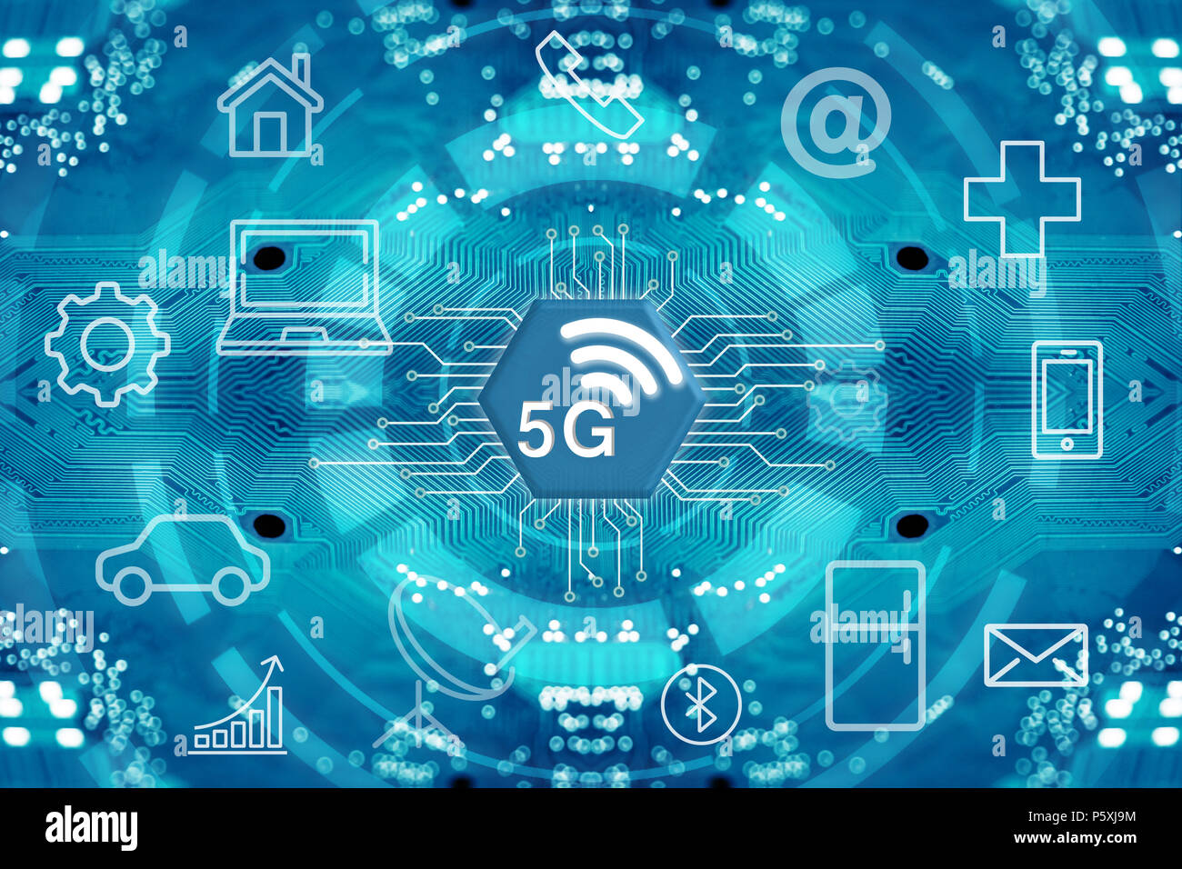 5G network wireless systems and Stock Photo Alamy