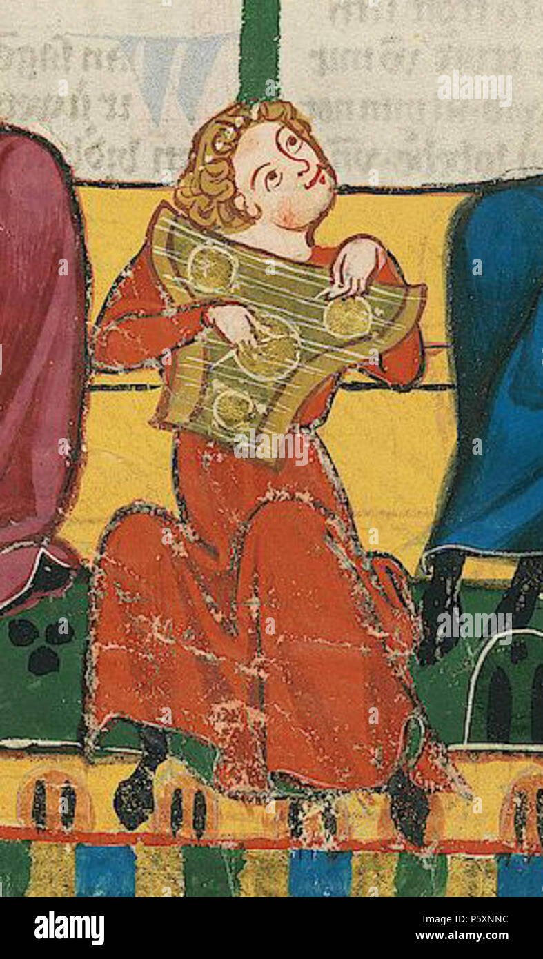 N/A. Deutsch: Codex Manesse, UB Heidelberg, Cod. Pal. germ. 848, fol. 271r: Detail . between 1305 and 1315.   Meister des Codex Manesse (Grundstockmaler)     Description German painter  Work period c. 1305–1340 () 363 Codex Manesse 271r detail Stock Photo
