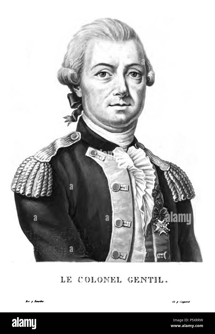 N/A. Jean Baptiste Joseph Gentil (1726–1799) . 1822. Unclear 368 Colonel Gentil Stock Photo