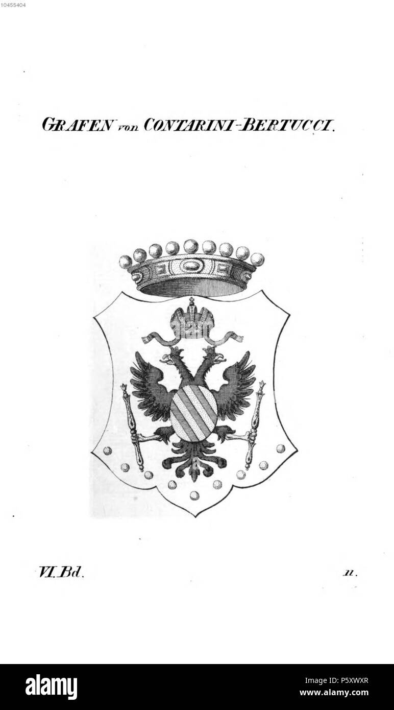 N/A. Wappen Contarini Bertucci - Tyroff AT.jpg . between 1831 and 1868. Unknown 377 Contarini Bertucci - Tyroff AT Stock Photo