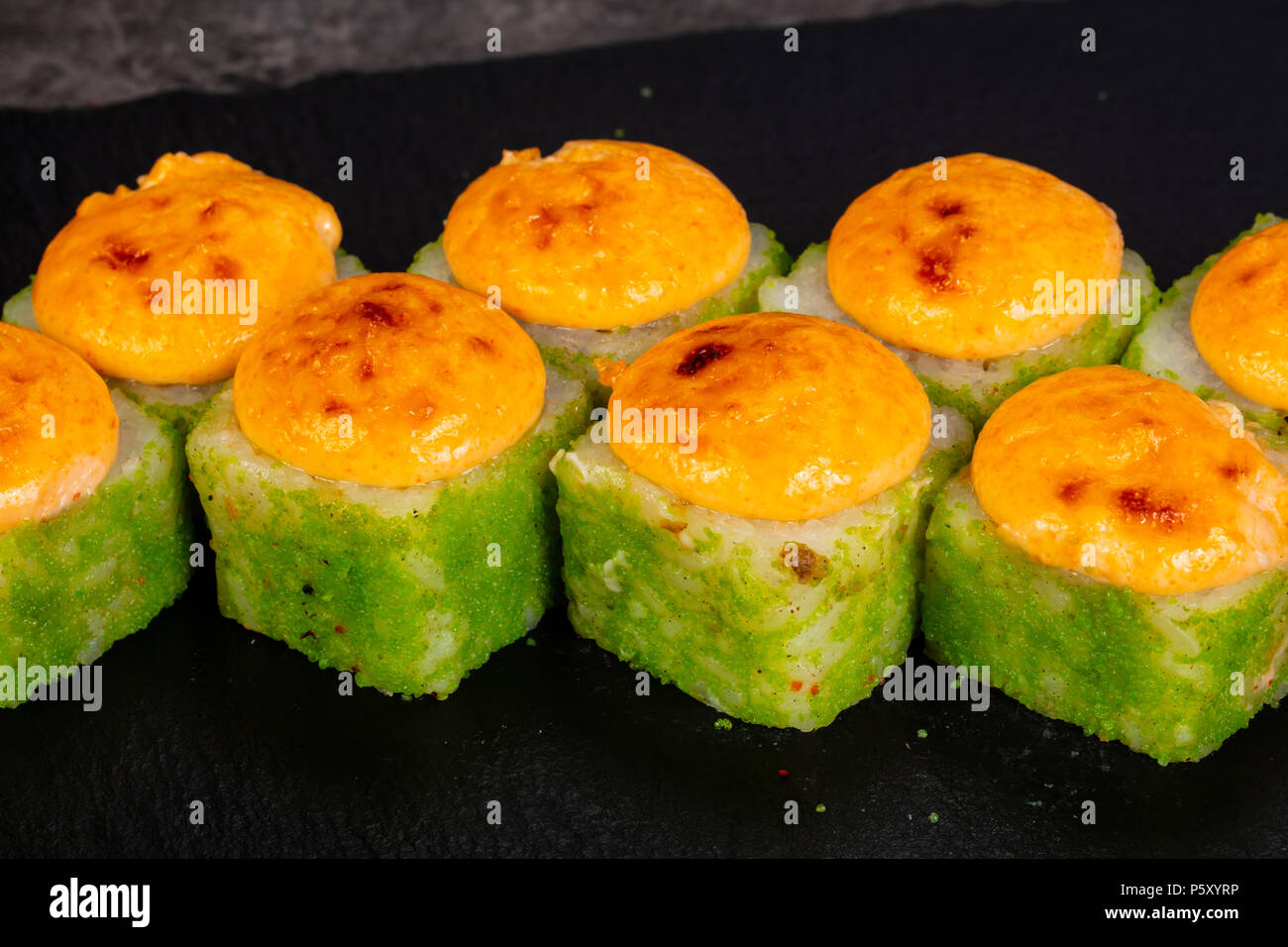 Japanese baked roll with rice Stock Photo - Alamy