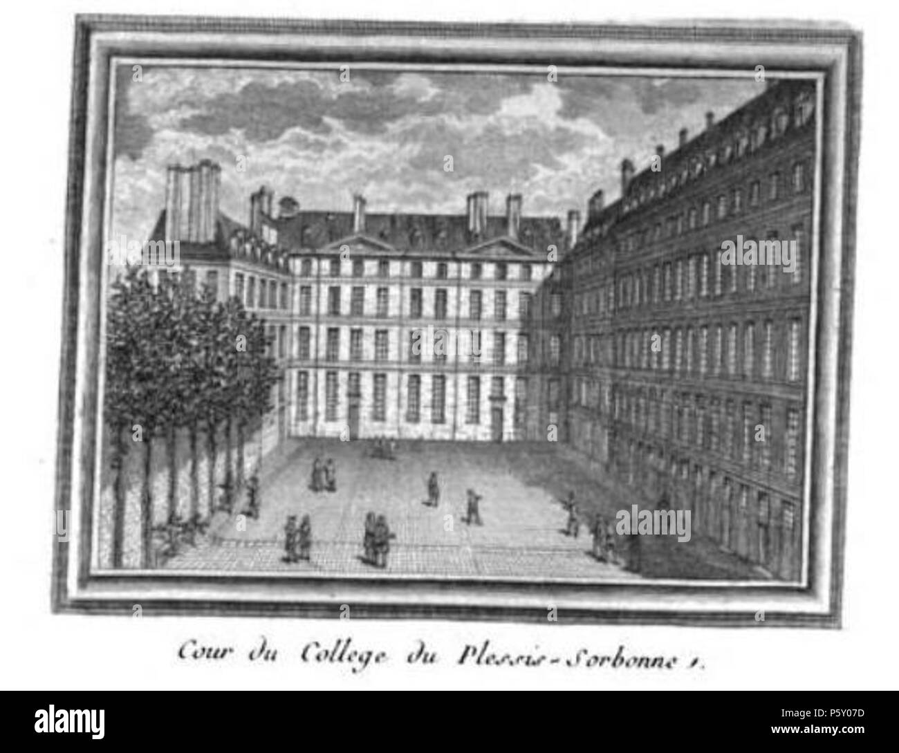 N/A. English: Courtyard of the college du Plessis in Paris . 12 December 2011. François-Nicolas Martinet (1731-1800) 385 CourPlessis Stock Photo