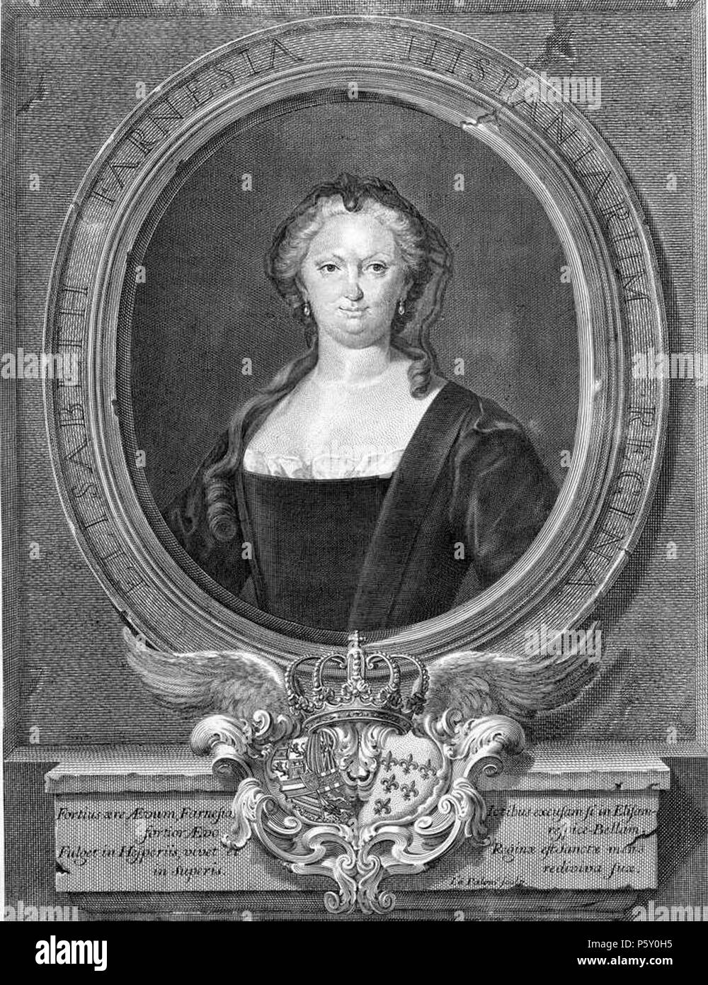 N/A. English: Elisabeth Farnese in a drawing circa 1762 . circa 1762. Anonymous 504 Elisabeth Farnese in a drawing circa 1762 Stock Photo