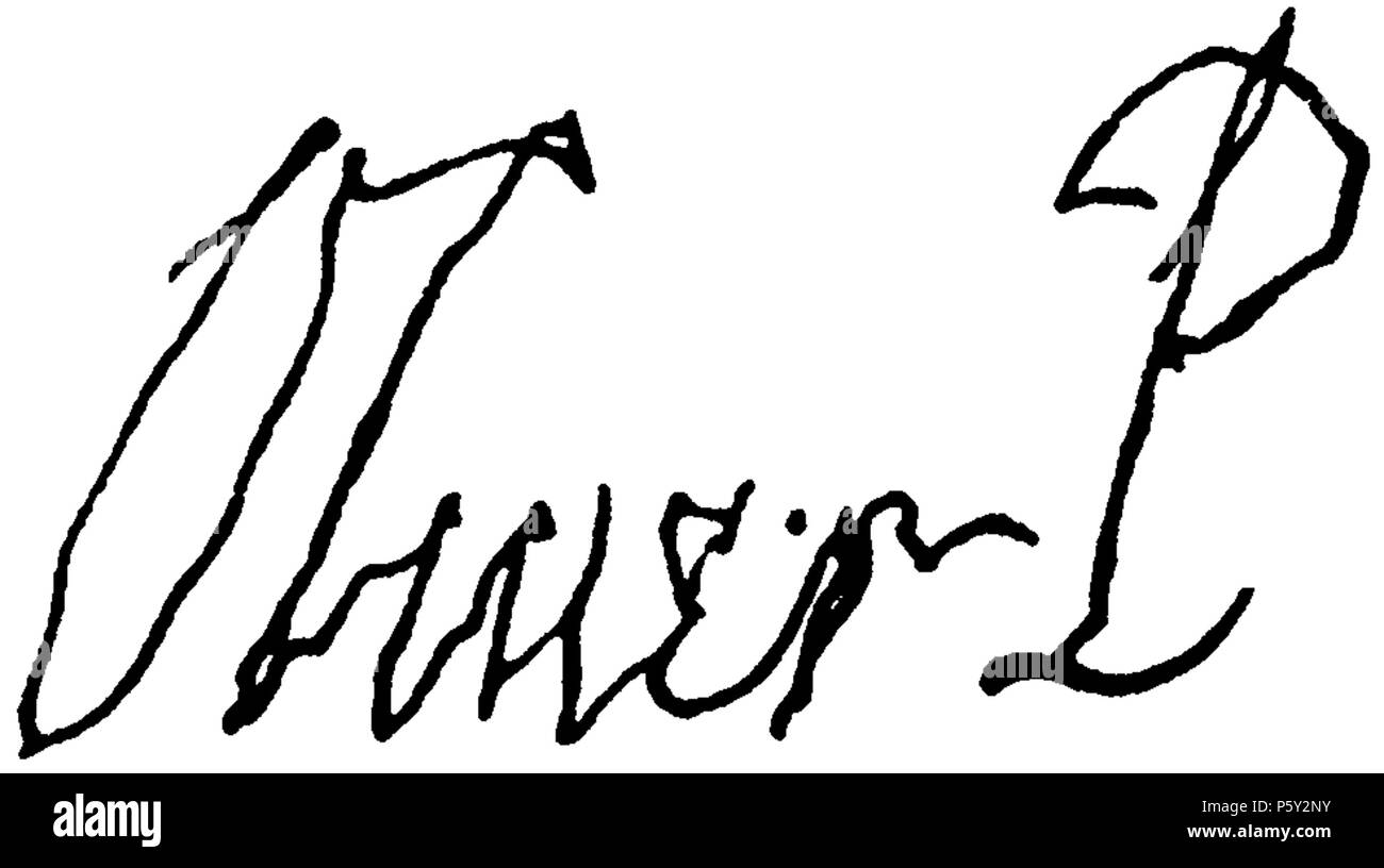 391 Signature of Oliver Cromwell (1657 Stock Photo Alamy