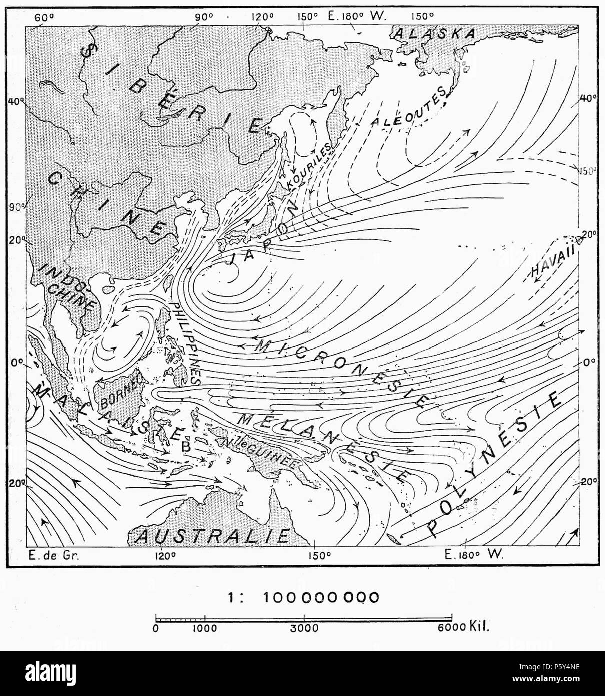 Map of surface ocean currents hi-res stock photography and images - Alamy