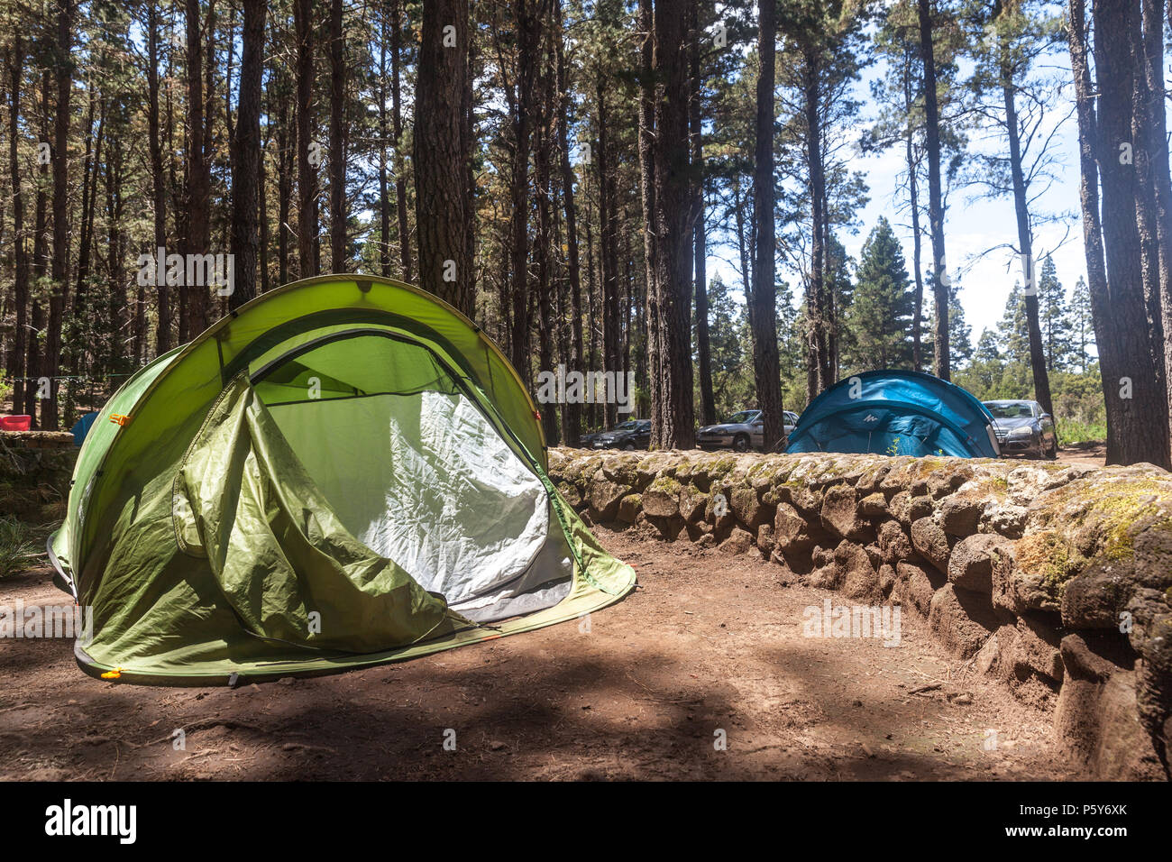 campsite in Aguamansa (Tenerife island Stock Photo Alamy