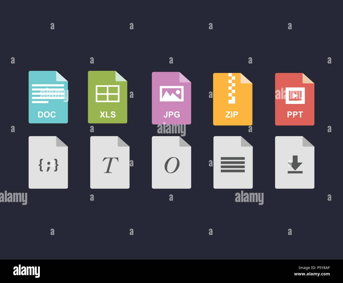 Vecror File formats Stock Vector
