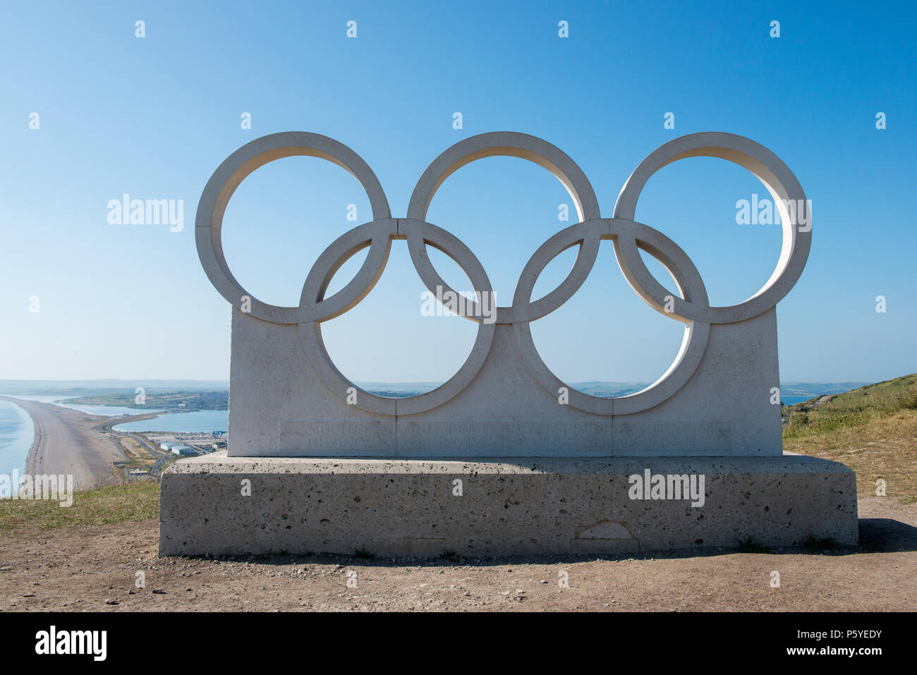 Weymouth portland olympic rings hires stock photography and images Alamy