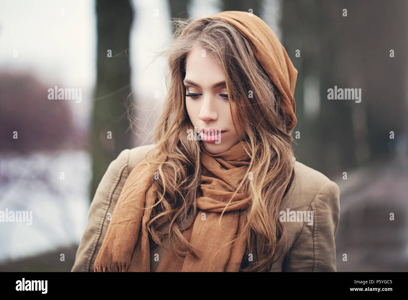 Beautiful woman outdoors hi-res stock photography and images - Alamy