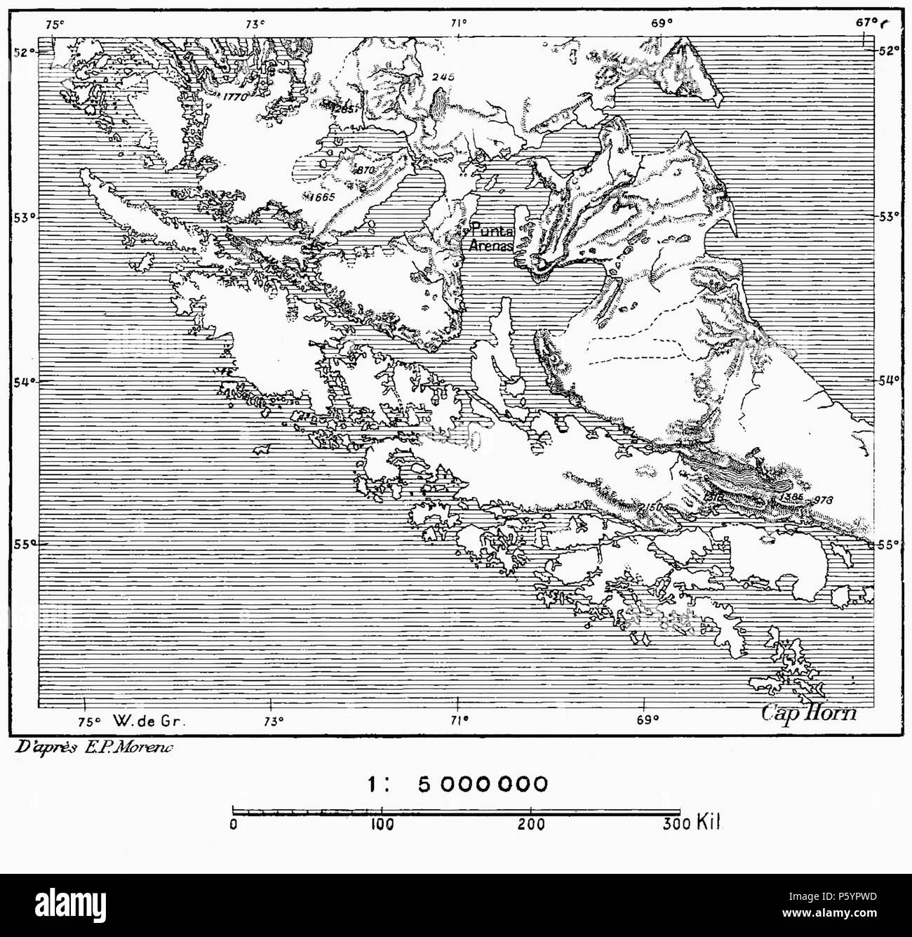 Ferdinand magellan map hi-res stock photography and images