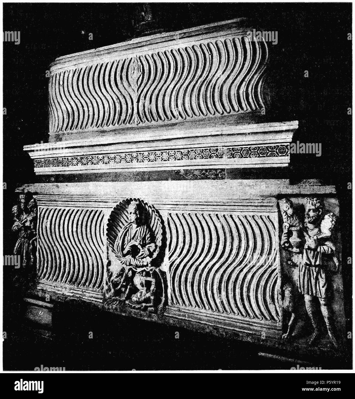 401 D309- sarcophage chrétien -liv3-ch1 Stock Photo