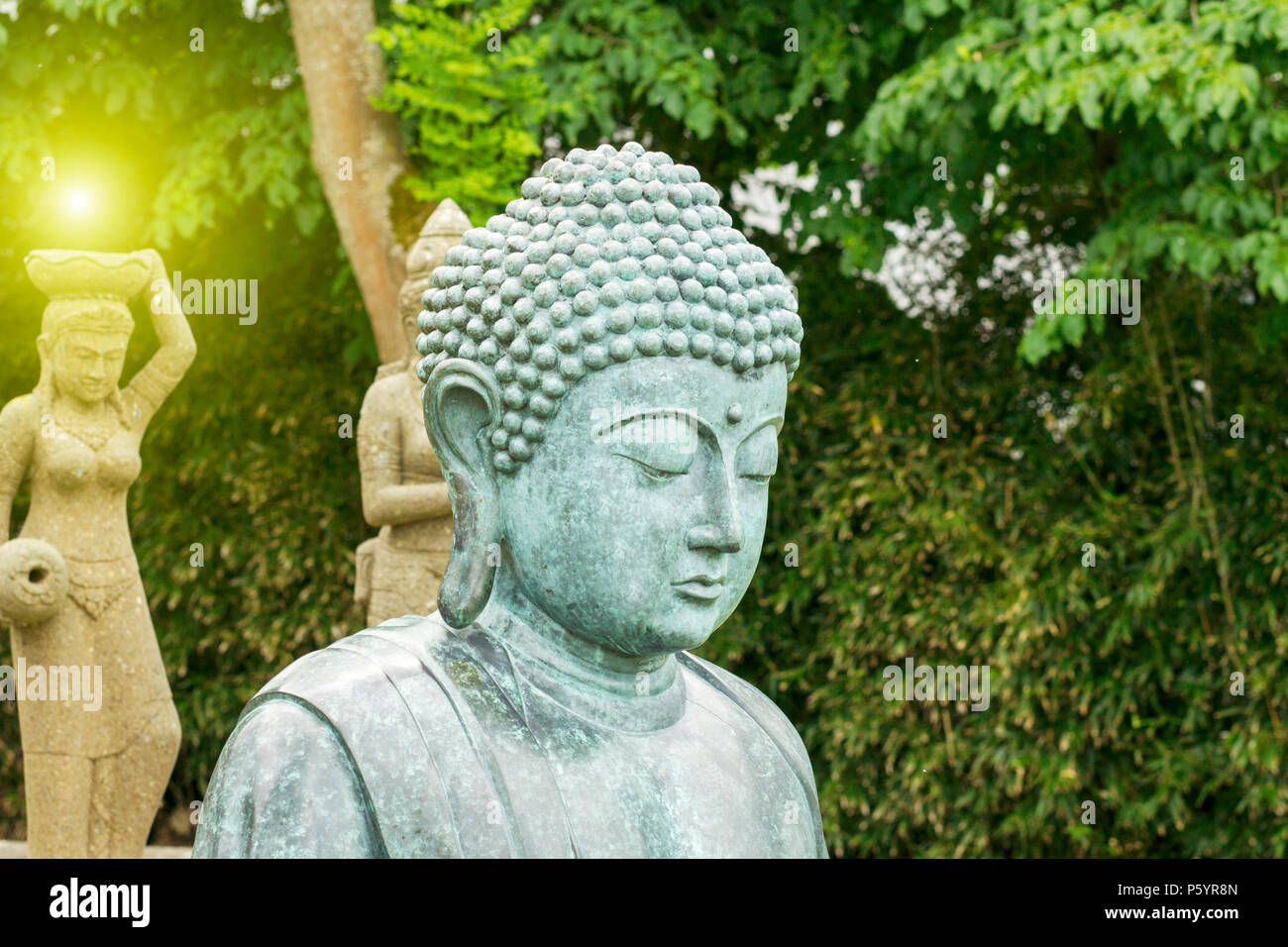 Buddha statue with enlightenment Stock Photo