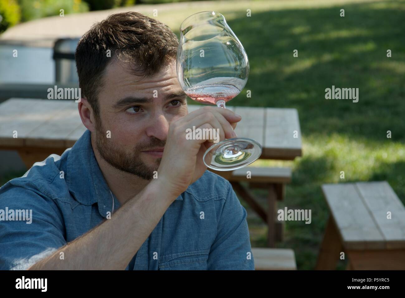 Man tasting wine glass hi-res stock photography and images - Alamy