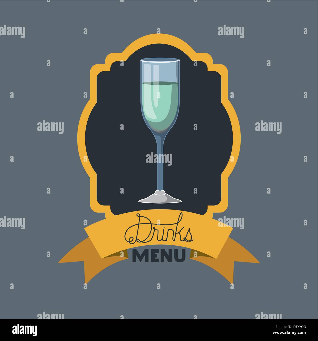 fresh and tropical cocktail frame Stock Vector