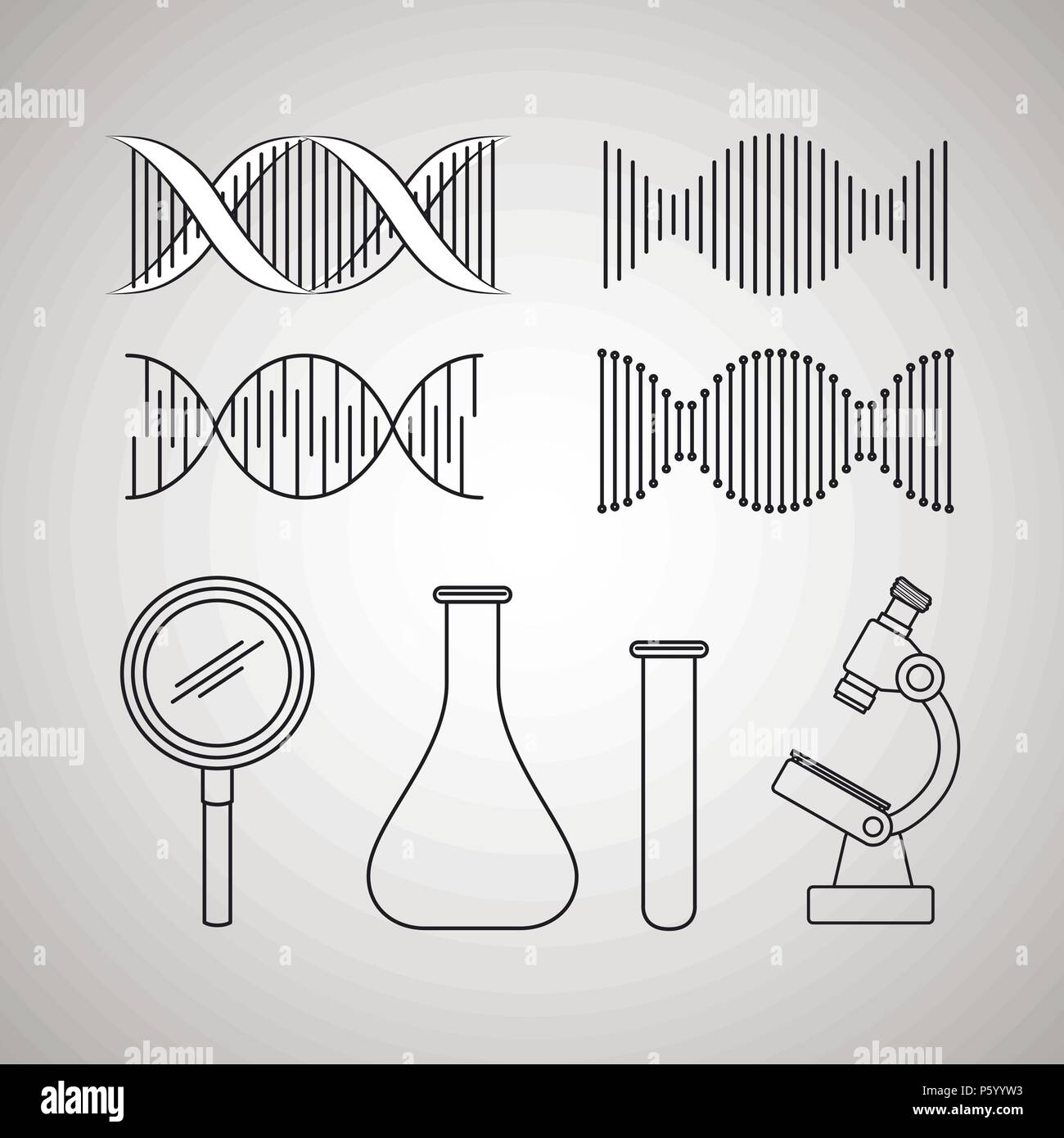 dna molecule structure set icons Stock Vector Image & Art - Alamy