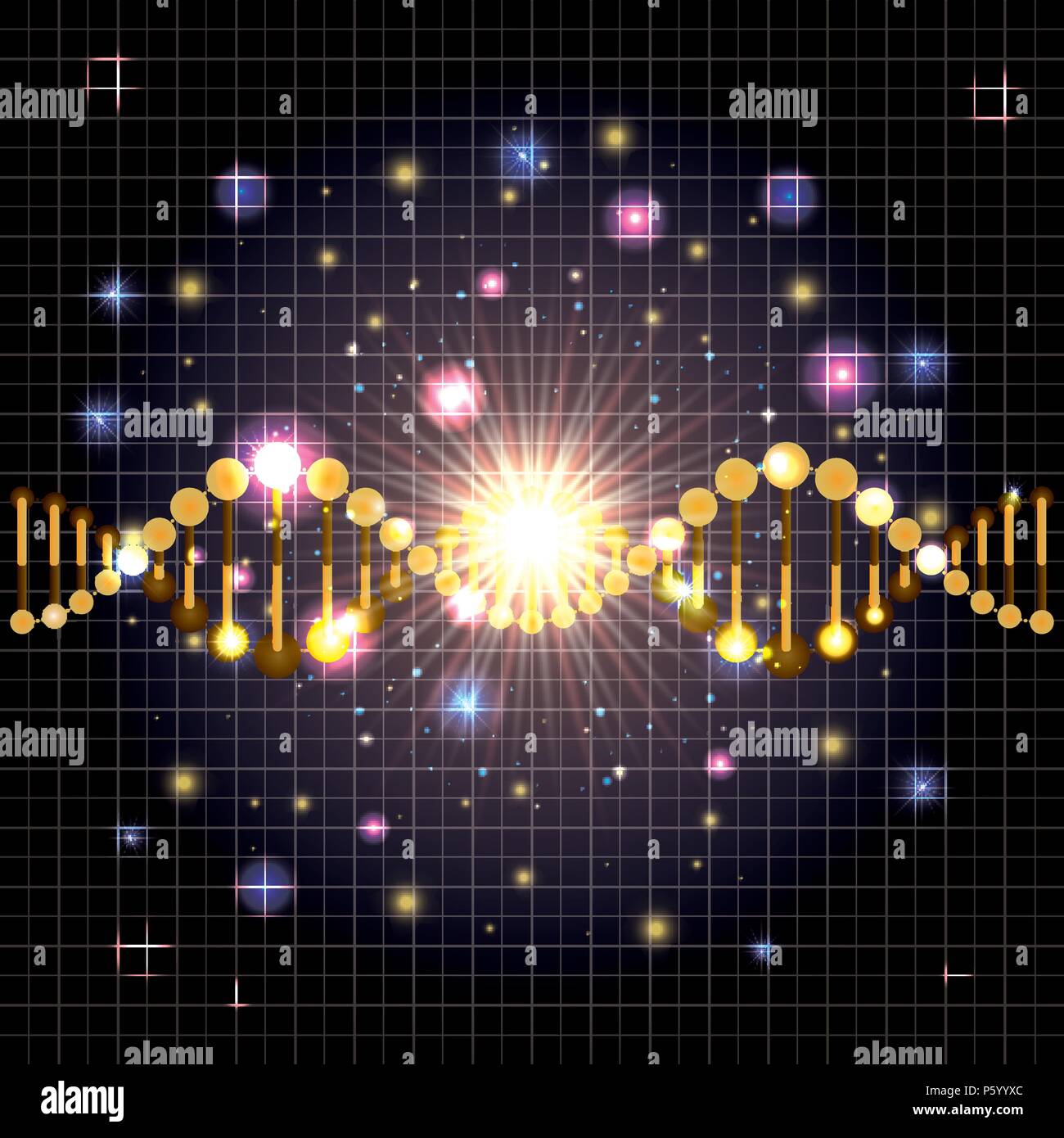 Dna helix gold Stock Vector Images - Alamy