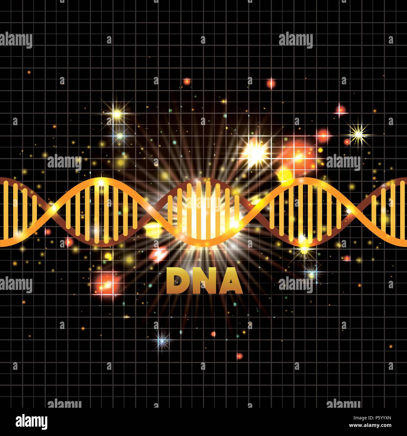Dna helix gold Stock Vector Images - Alamy