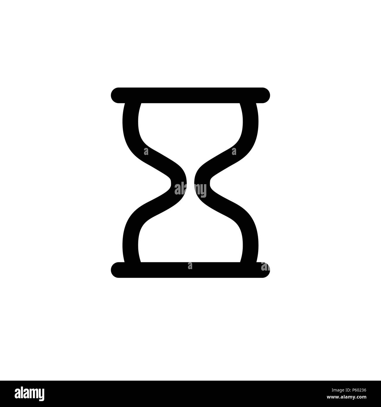 Hour glass vector icon on separated background. Variant No. 1 Stock Vector