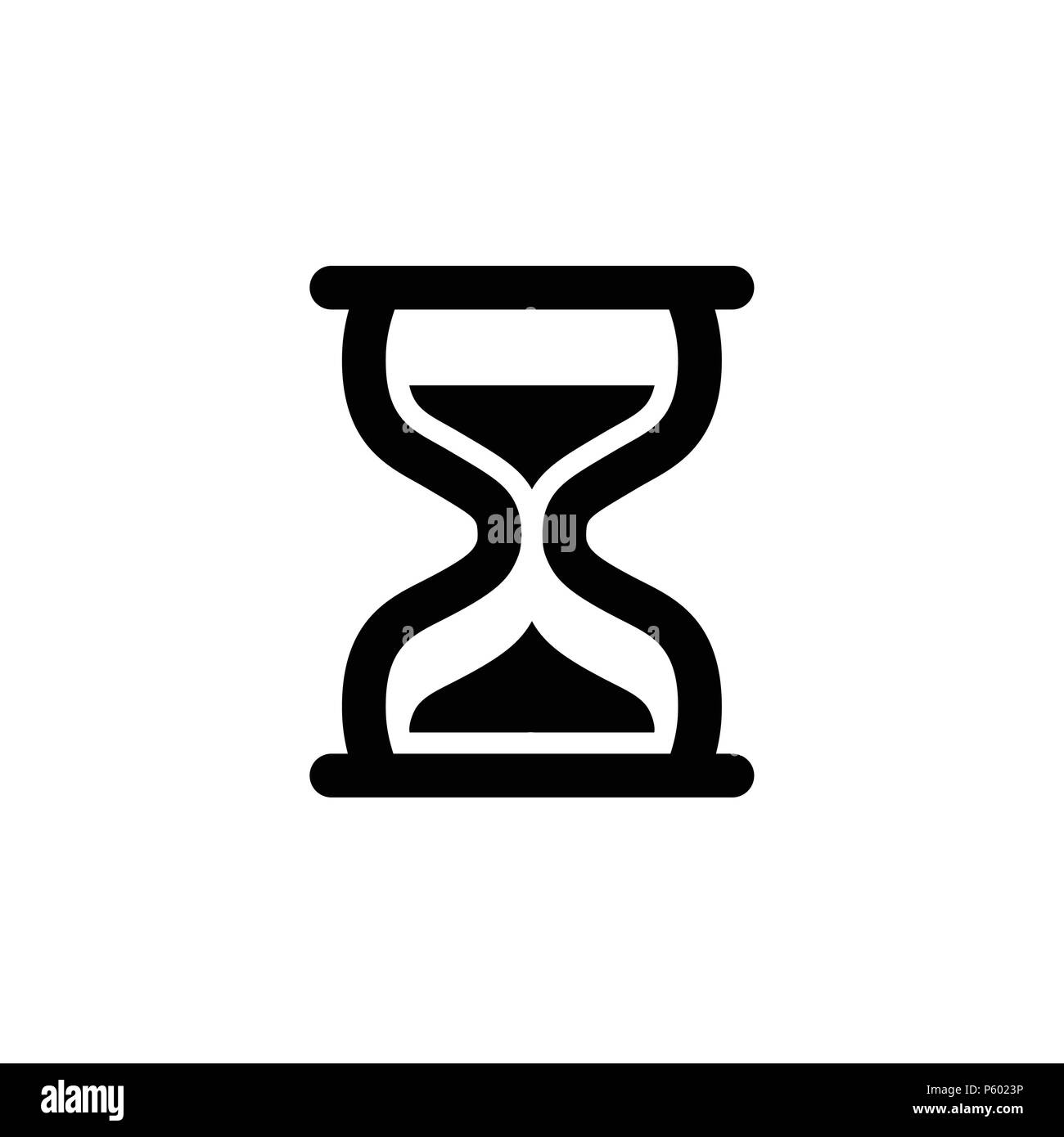 Hour glass vector icon on separated background. Variant No. 2 Stock Vector