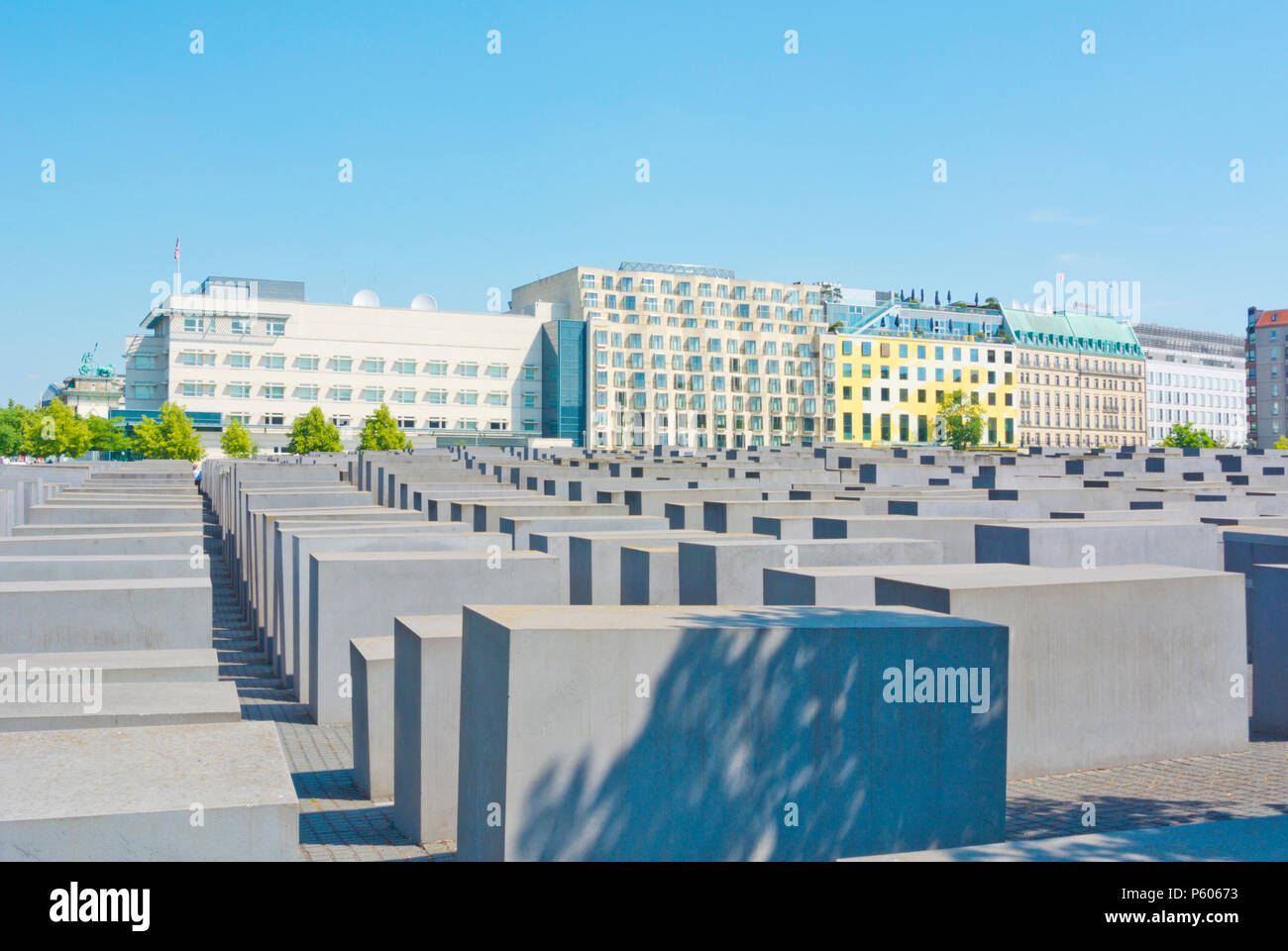 Memorial to the Murdered Jews of Europe, Holocaust memorial, Mitte, Berlin, Germany Stock Photo
