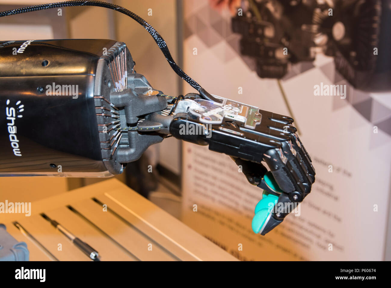 Dexterous hand, robotic hand from Shadow Robot Company. In GR-EX summit  (Global Robot Expo). International and European robot summit Stock Photo -  Alamy