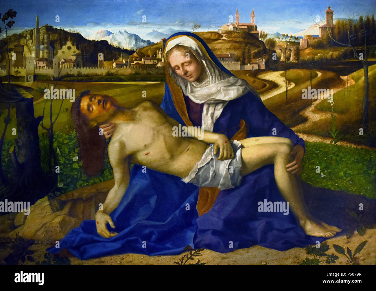 Pity, Pietà, by Giovanni Bellini Venice 1434/1439 - 1516, Italy, Italian, Stock Photo