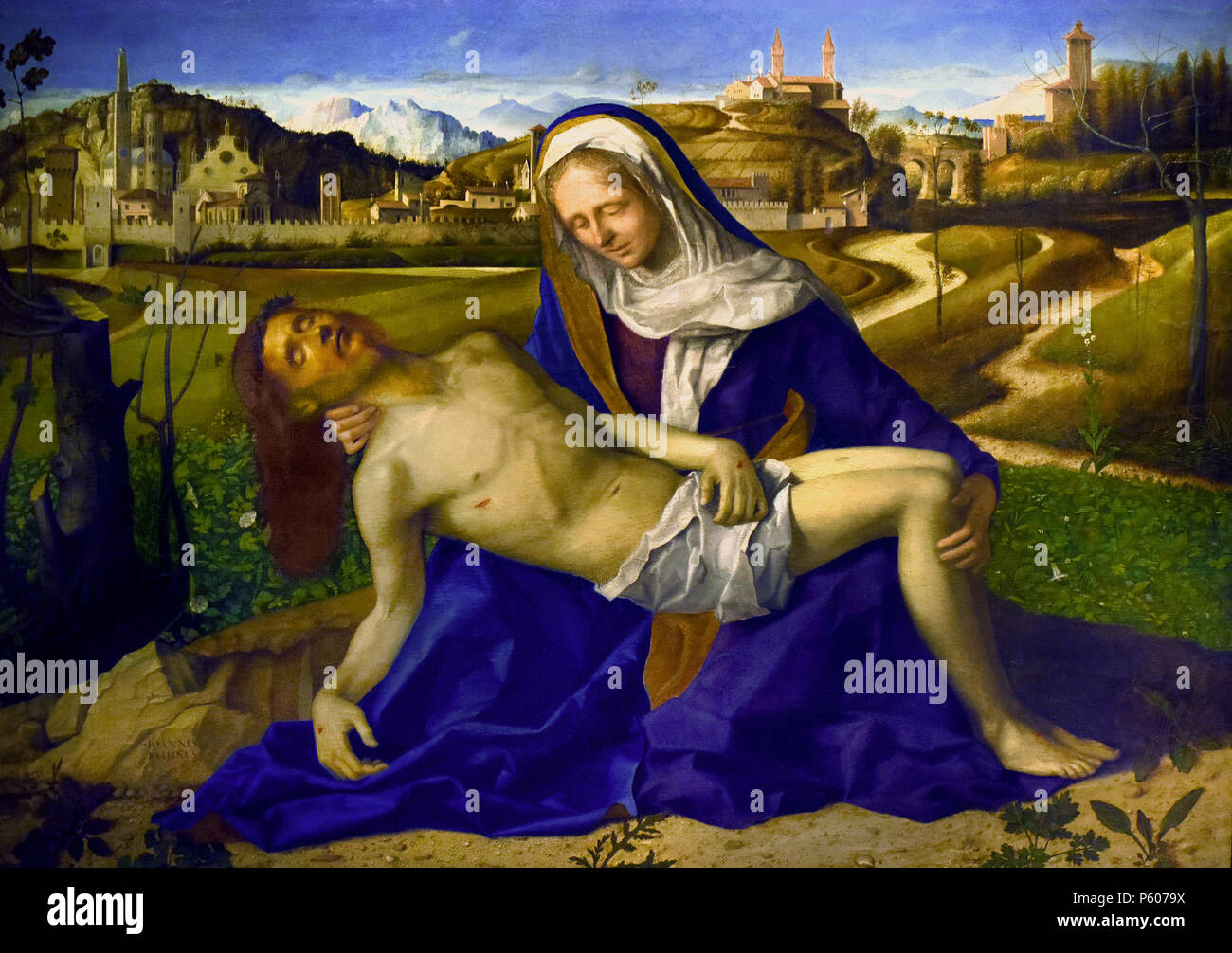 Pity, Pietà, by Giovanni Bellini Venice 1434/1439 - 1516, Italy, Italian, Stock Photo