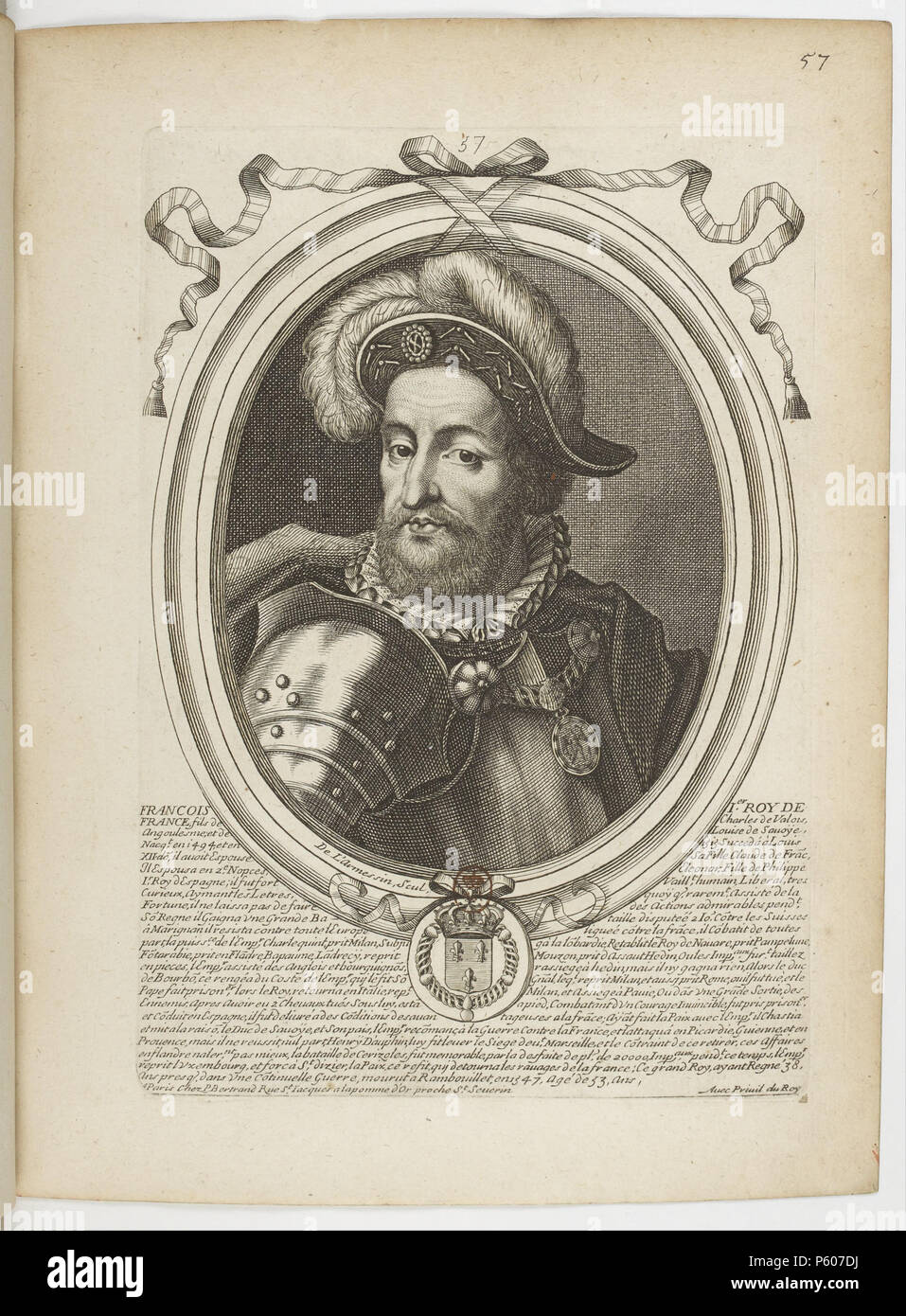 531 Estampes par Nicolas de Larmessin.f066.François I, roi de France Stock Photo