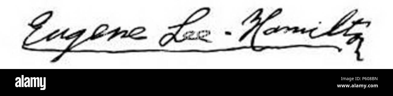 N/A. English: Eugene Lee-Hamilton's (1845-1907) signature . 1898. Eugene Lee-Hamilton 534 Eugene Lee-Hamilton signature Stock Photo