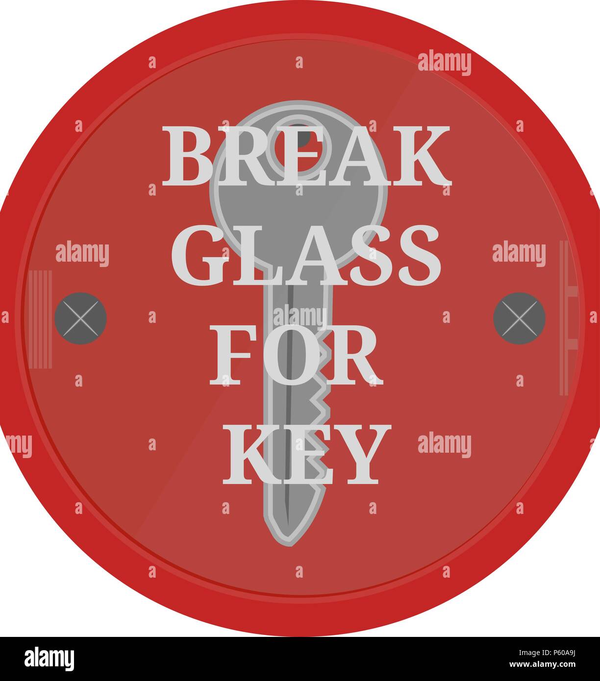 Break glass for key on white background. eps10 Stock Vector Image & Art