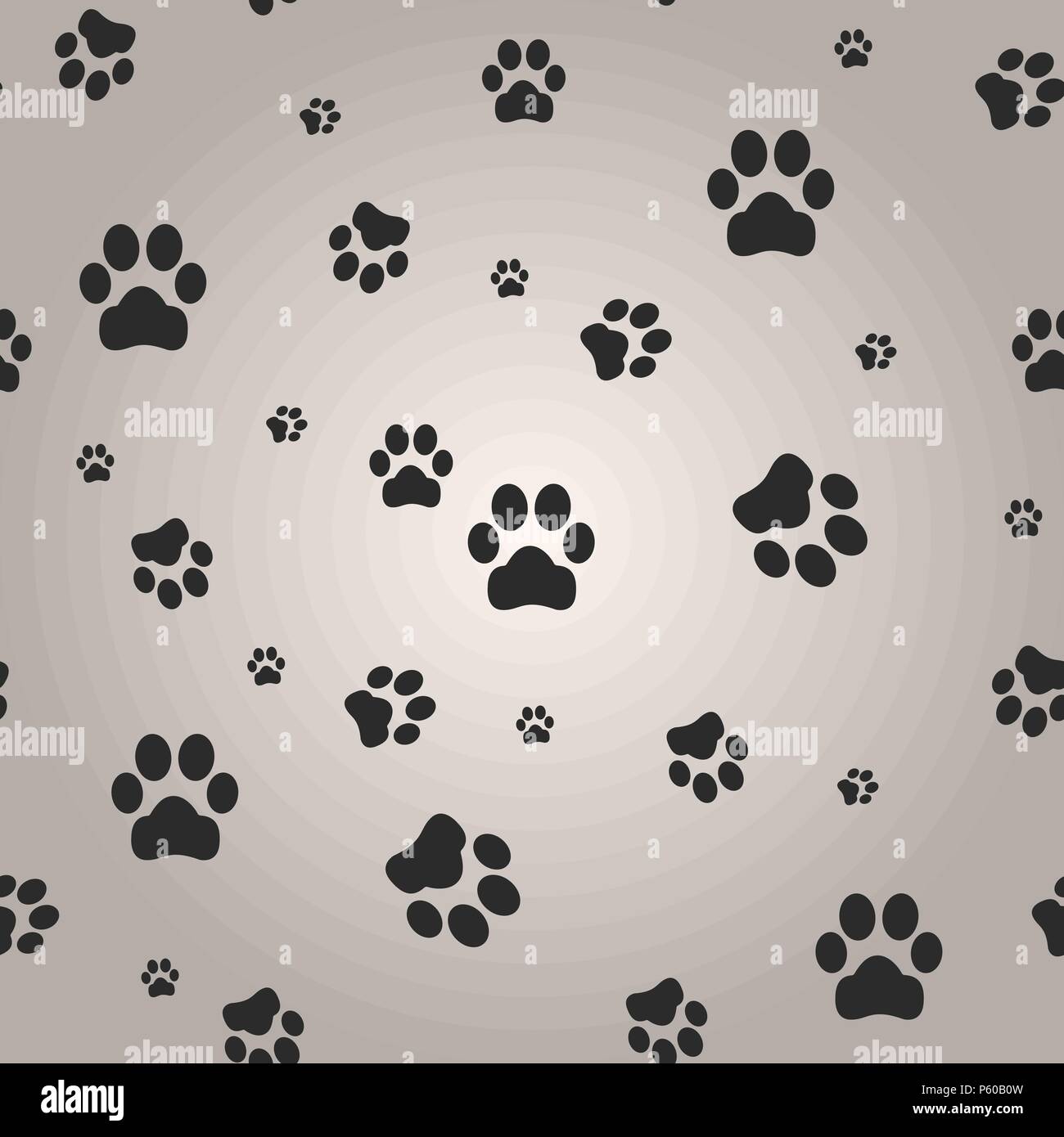 Dog paw print vector seamless pattern or background. eps 10 Stock Vector  Image & Art - Alamy