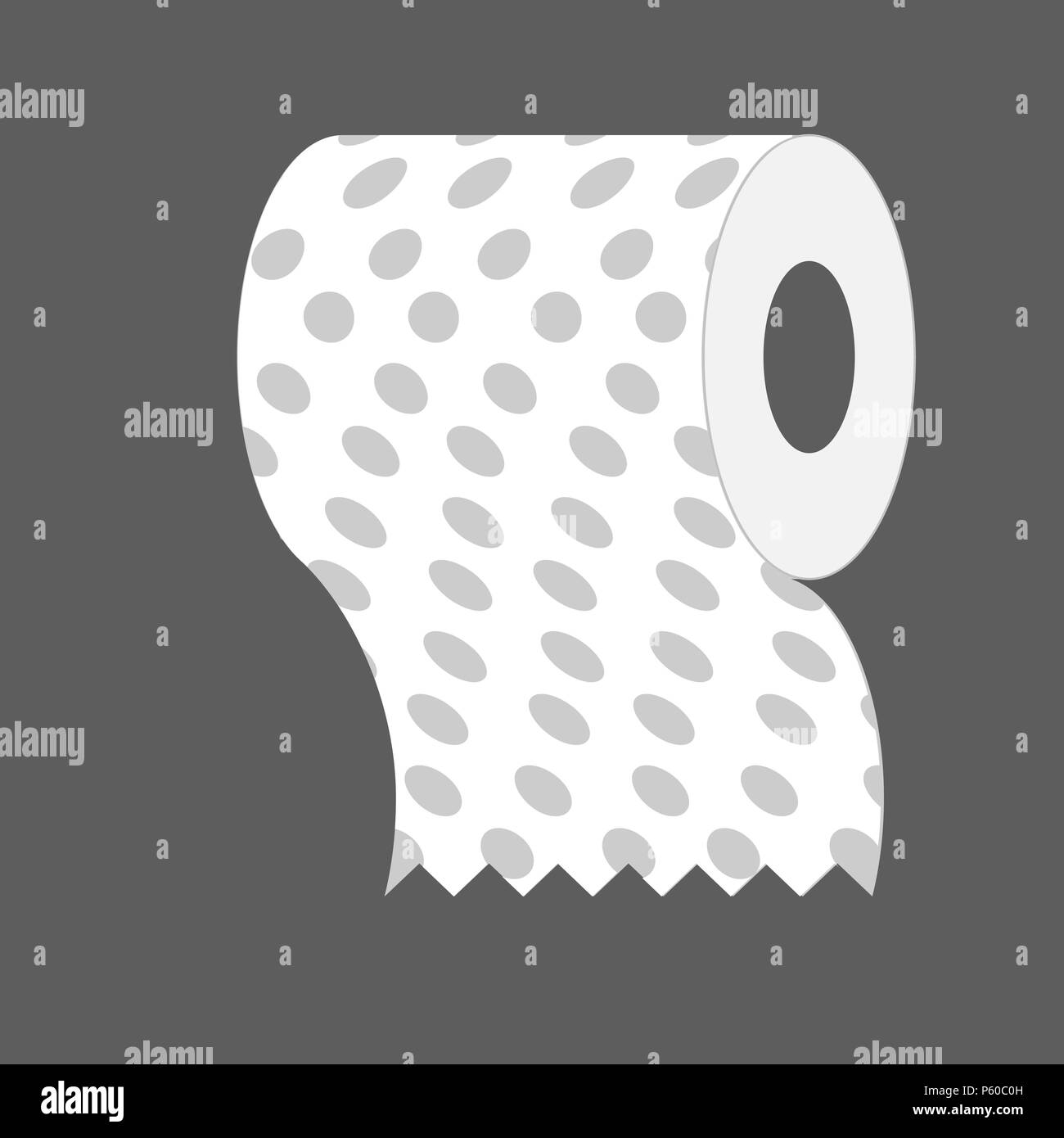 Roll of toilet paper isometrics. Special paper for wiping. paper product used in sanitary and hygienic purposes. eps10 Stock Vector