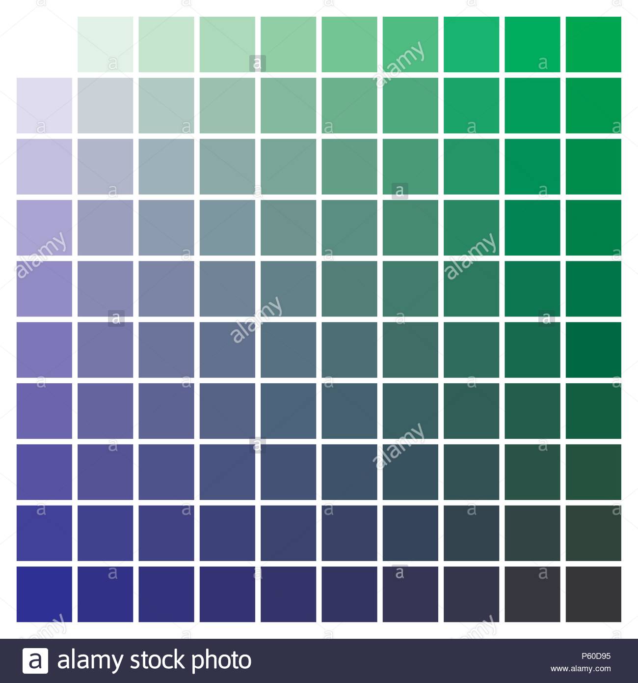 Teal Green Color Chart