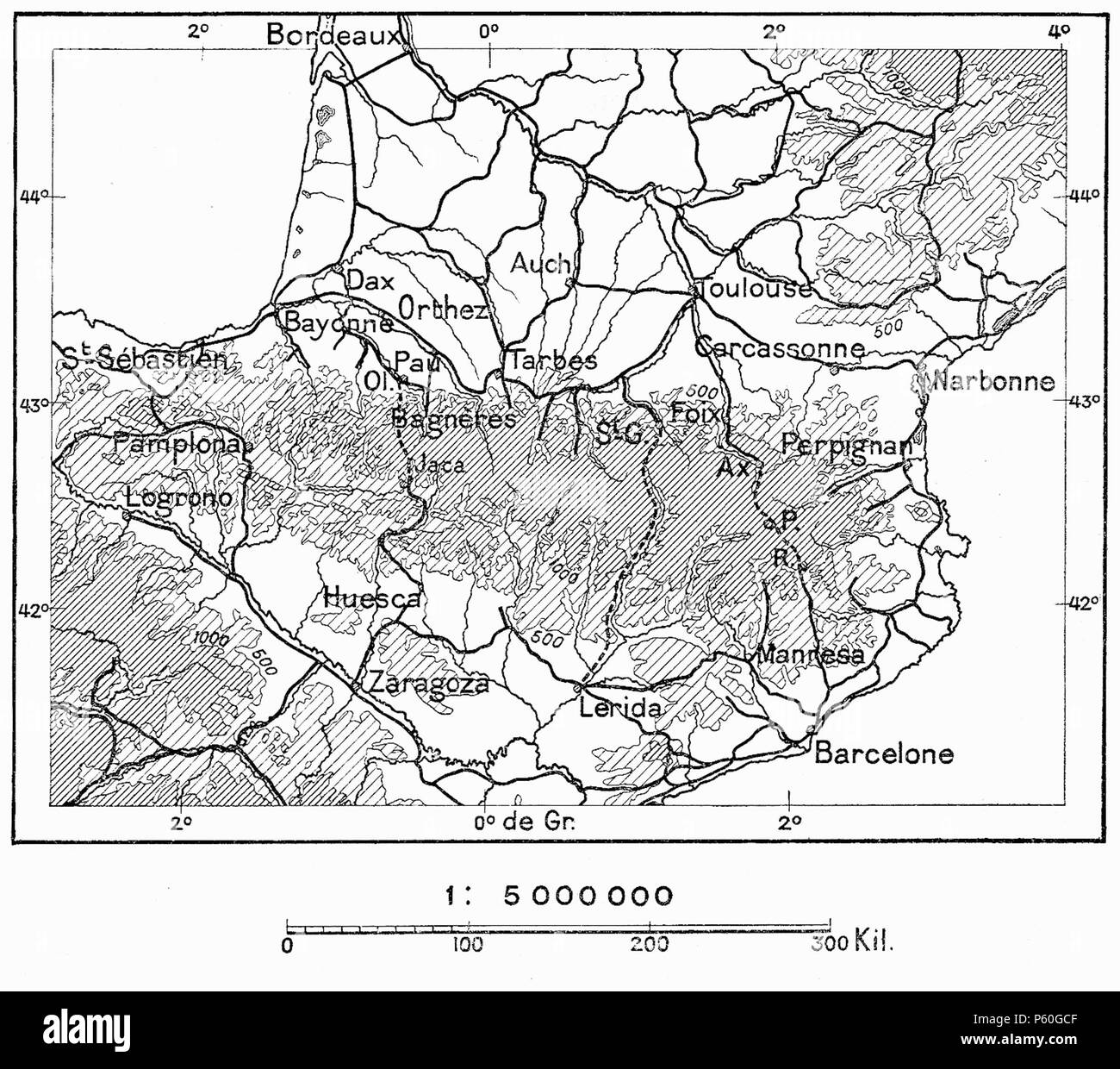 401 D318- N° 478. Voies ferrées de la Gironde à l’Ebre. - Liv4-Ch01 Stock Photo