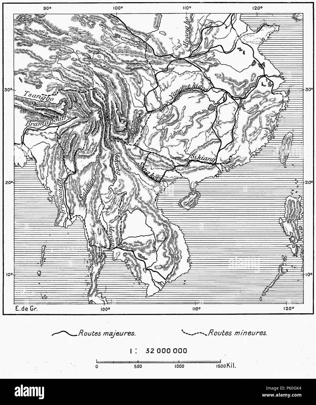 19th century trade routes map Black and White Stock Photos & Images - Alamy