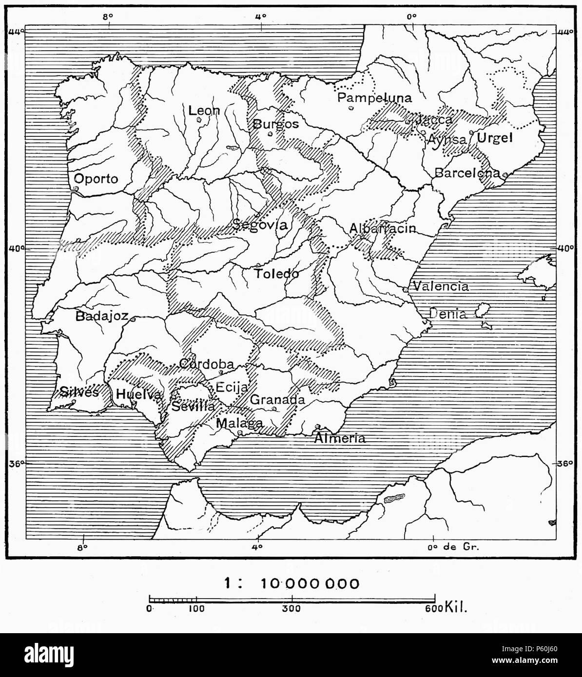 403 D471- N° 238. Royaume d’Espagne au onzième siècle. -liv3-ch4 Stock Photo