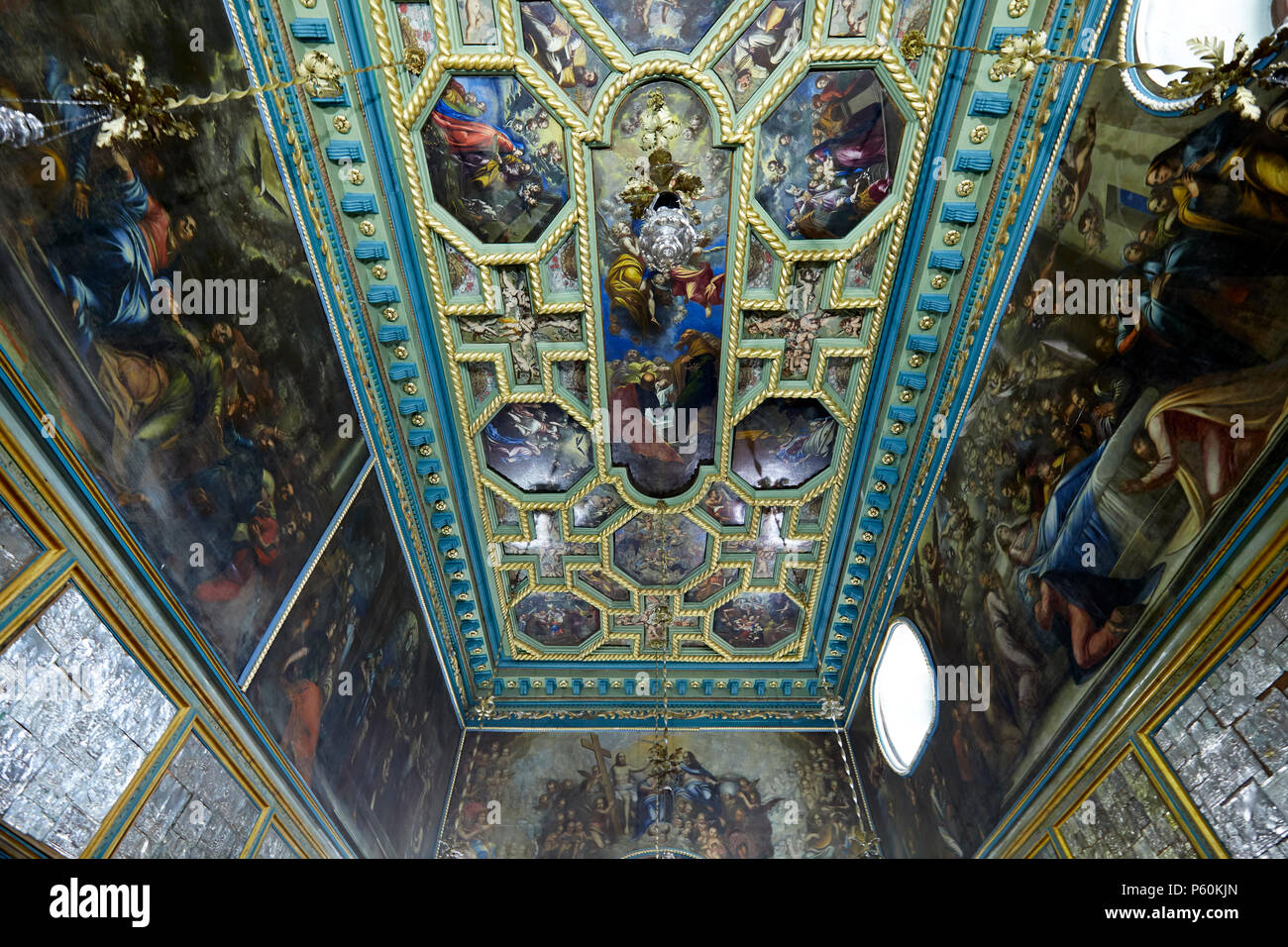 Church of Gospa Interior Our Lady of the rock, Bay of Kotor Stock Photo