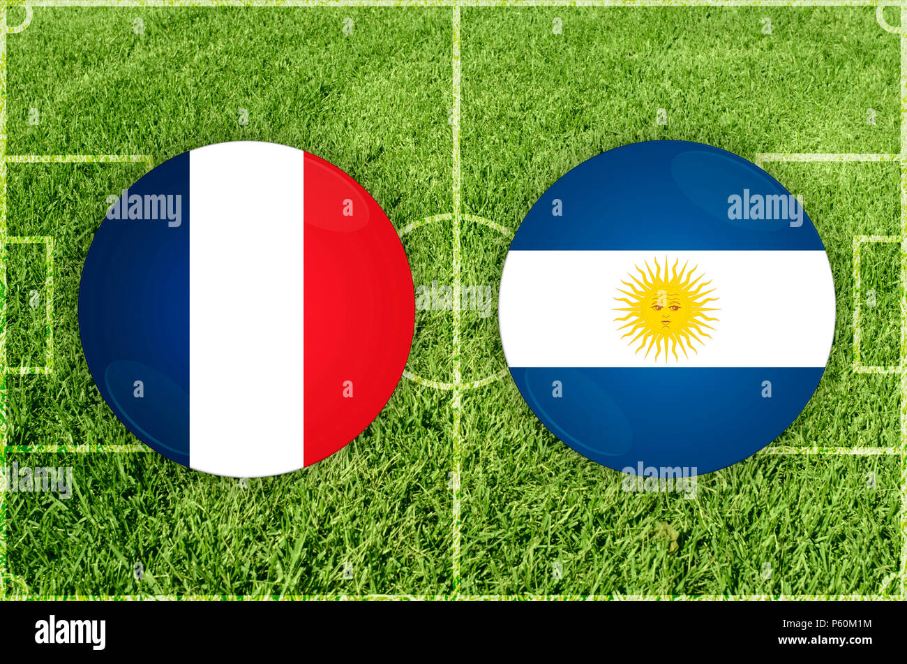 France vs Argentina football match Stock Photo Alamy