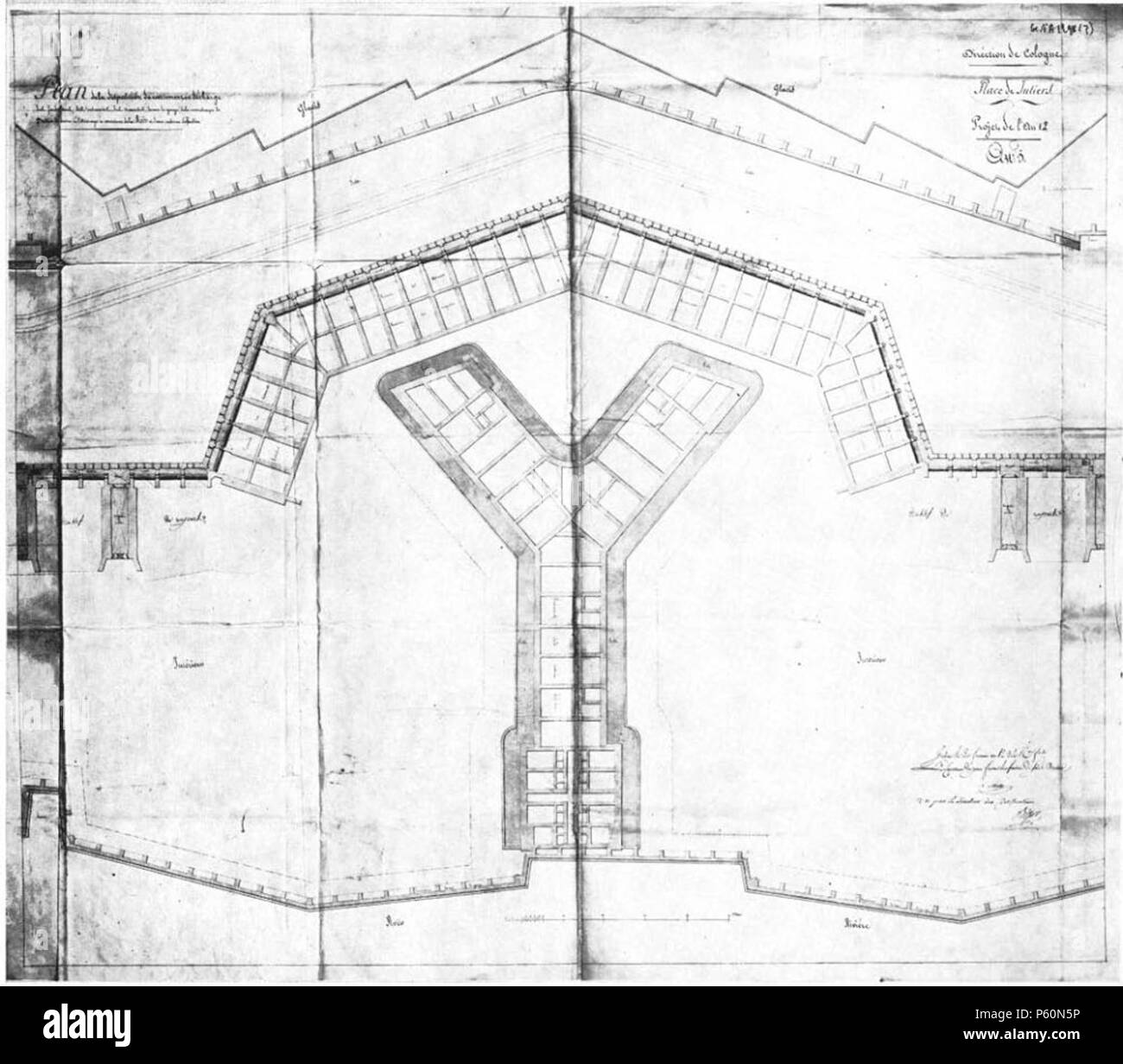 Julich bruckenkopf Black and White Stock