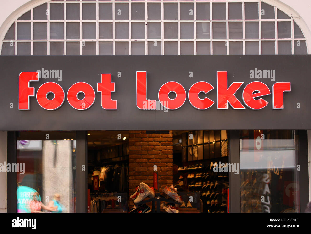 Copenhagen, Denmark - June 26, 2018: Foot Locker logotype on front of  store. Famous American brand of casual sporting shoes and clothing, was  founded Stock Photo - Alamy