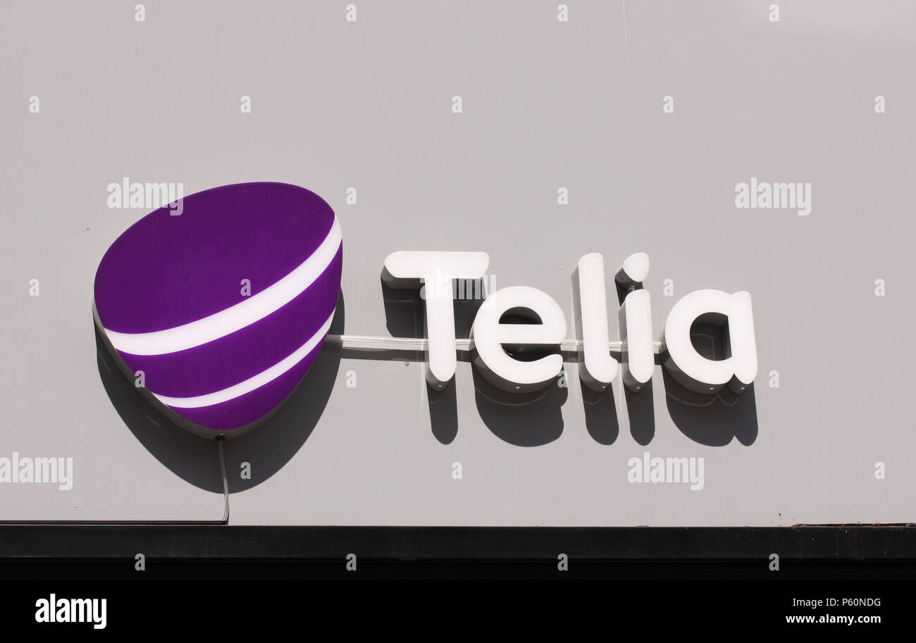 Copenhagen, Denmark - June 26, 2018: Telia logo on store. Telia is a  Swedish dominant telephone company and mobile network operator present in  Sweden Stock Photo - Alamy